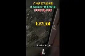 广州多区下起冰雹，比洗完车就下雨更惨的是：开车出门遇上冰雹图片
