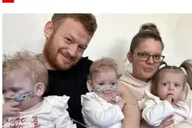 英国“最早产”三胞胎获吉尼斯世界纪录认证，出生时三人总重仅为1284克图片