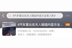 吓哭！陵园没人，汽车雷达显示周围全是人！图片