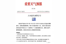 蓝色预警！泰安或将出现7-8级大风！泰山索道暂停运营概率较高图片