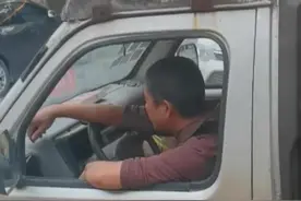 女儿校车上偶遇开货车的爸爸图片