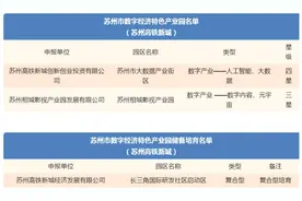 首批苏州市数字经济特色产业园名单公布 苏州高铁新城3家上榜图片