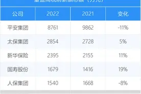 上市险企高管薪酬榜，3人过千万，整体水平下降图片