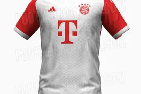 复古风？拜仁23-24赛季主场球衣曝光：红色袖子+白色主体图片