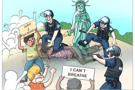 漫评美国警察暴力执法：“挥之不去的种族主义”图片