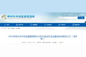 湖南省郴州市市场监督管理局公示421批次食品安全监督抽检结果（2023年第4期）图片
