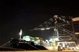 广州港南沙港区新增两条外贸航线图片