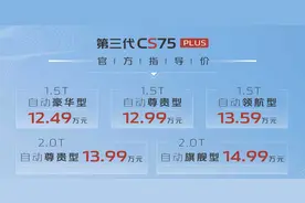 长安第三代CS75 PLUS上市 售价12.49万元-14.99万元图片