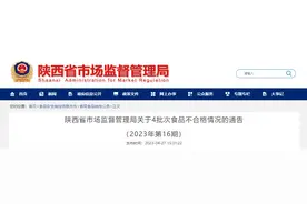 陕西省市场监督管理局关于4批次食品不合格情况的通告（2023年第16期）图片