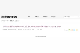 深圳市住房和建设局关于印发《住房建设领域消防安全专项整治工作方案》的通知图片