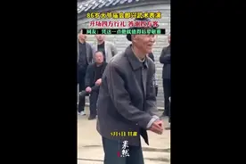 86岁大爷庙会即兴武术表演，开场四方行礼，答谢四方客图片