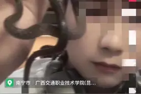 有学生在宿舍内养蛇还拍视频？校方回应：将排查图片