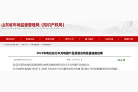 ​2022年山东省电动自行车充电器产品质量省级监督抽查结果图片
