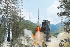 我国成功发射第五十六颗北斗导航卫星图片