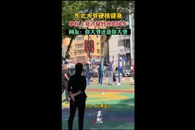 东北大爷硬核健身，单杠上花式旋转宛如风车图片