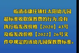 超标收费！聊城一幼儿园被罚款20000元图片