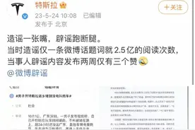 特斯拉辟谣返乡堵到没电叫拖车事件，网友称“官博亲自对线”图片