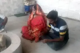 印度新娘遇新郎悔婚跑20公里抓回 最终在家人的见证下完婚图片