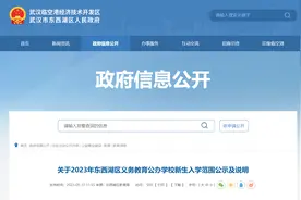 2023年东西湖区义务教育公办学校新生入学服务范围公布图片
