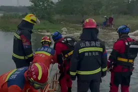 果然视频|俩女子挖野菜被困河中，消防员搭梯架桥施救图片