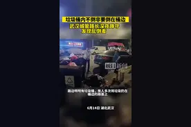 不倒垃圾桶内非要倒在桶边，武汉城管路长深夜蹲守发现乱倒者图片