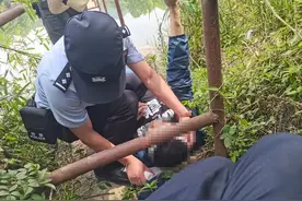 危险！一男子钓鱼碰到高压电！图片