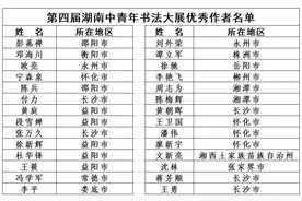 共205人！“云起新湖南 墨舞大洋河”第四届湖南中青年书法大展优秀奖作者名单及入展名单公布！图片