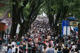 端午假期岳麓山人山人海，游客：被人流推着走，建议非节假日来图片