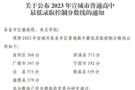 最低547分！刚刚，安徽一市中考分数线公布！图片