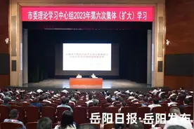 岳阳市委理论学习中心组举行2023年第六次集体（扩大）学习图片