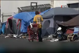 美国洛杉矶县无家可归者较去年统计数增加9%图片