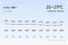【枣庄天气】7月3日，温度26℃~29℃，小雨转中雨图片