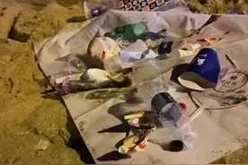 十五岁少年带妹妹海边游玩变环保之旅：呼吁游客带走垃圾不要乱扔图片