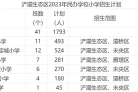 西安浐灞生态区发布2023民办小学招生计划图片
