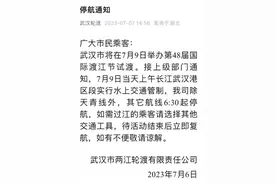 刚刚，武汉轮渡发布停航通知图片
