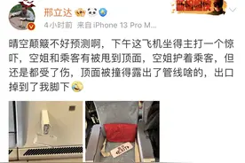 国航一京沪航班空中颠簸有乘客空姐被甩到舱顶？业内：晴空颠簸无法预测，系好安全带图片