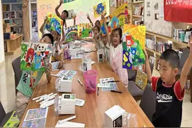 小手牵大手！温江社区小朋友手绘“垃圾分类”图片