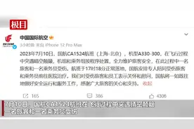 亲历者讲述“国航CA1524航班突遇晴空颠簸”：格斗冠军安抚机上乘客，几名乐手找到了一摞坠地的手机图片