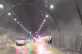 贵州一高速隧道发生涌水，交警称正评估原因，该隧道曾因地质复杂成研究案例图片