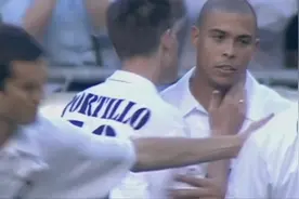 点燃整个绿茵场！02年大罗上演皇马首秀，替补登场59秒斩获首球图片