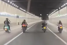 违法占道飙摩 交警火速查处图片