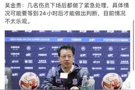 巴索戈、特谢拉、蒋圣龙受伤下场，吴金贵称三名伤员情况不乐观图片