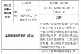 长江财险四川分公司2宗违规被罚 虚列劳务费等图片