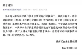 今晚停水！衡水市这个区将受影响，请提前做好准备图片