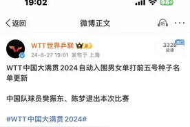 WTT世界乒联：樊振东、陈梦退出2024WTT中国大满贯图片