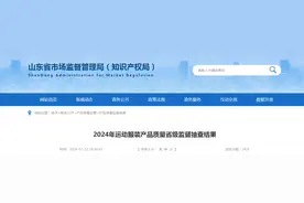 【山东】2024年运动服装产品质量省级监督抽查结果图片
