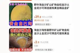 网店几元钱卖“淘金沙”宣称至少出1克金，专家：真砂金矿1吨沙才可能图片