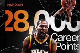 标志性中投！杜兰特拿到生涯第28000分 NBA历史第十人！图片