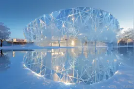 当AI遇到北京冬奥地标，一键冰封→图片