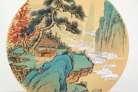 20幅漂亮的青绿山水小品，适合初学者欣赏临摹，果断收藏了。图片